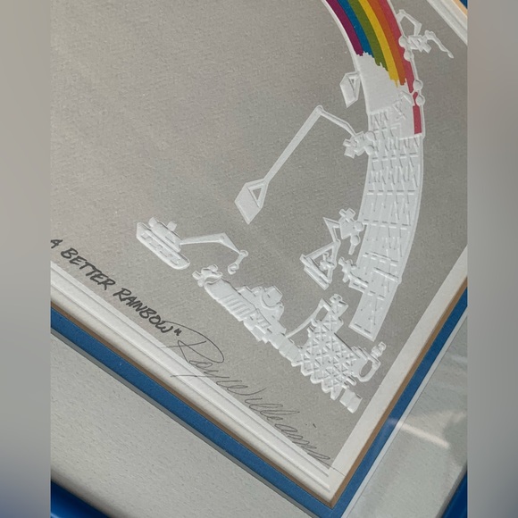 🌈🏗️ “Building A Better Rainbow” Embossed Roy Williams Framed wall hanging - Picture 4 of 10